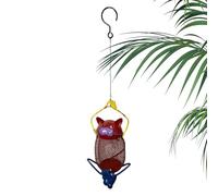 Mangeoire à oiseaux - Mangeoire lourde en forme de chat | Avec crochet, résistant aux écureuils et petite mangeoire à colibris | Pour l'observation du jardin et de la nature
