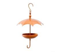 Mangeoire à oiseaux parapluie en métal avec finition résistante aux intempéries, grande capacité d'alimentation pour oiseaux, et méthode de nettoyage simple pour garder la mangeoire fraîche et