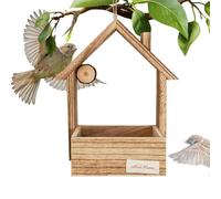 Mangeoire à oiseaux | Petite mangeoire à oiseaux en bois de cèdre, suspension extérieure avec grande capacité, mangeoires à oiseaux à remplissage supérieur pour attirer les oiseaux sauvages dans le