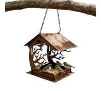 Mangeoire à Oiseaux Plateau d'alimentation grande capacité anti-pluie | Mangeoire À Oiseaux Suspendue Pour Pelouse Arrière-Cour Jardin Patio Balcon Porche Terrasse Observation D'Oiseaux