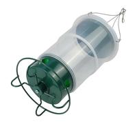 Mangeoire à oiseaux pliable anti-écureuils à suspendre pour jardin et cour - Construction en métal et plastique, design vert pour attirer les cardinaux, geais bleus, sparro