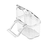 Mangeoire à oiseaux pour cage à suspendre pour perruche, nourriture, eau, calopsitte, boîte d'alimentation transparente avec perchoir, décoration extérieure de jardin