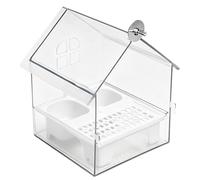 Mangeoire à oiseaux pour cage, tiroir extractible décoratif extérieur, transparent, accessoire de cage à oiseaux, pour maison, dortoir, appartement, chambre à coucher, salon, balcon