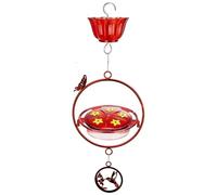 Mangeoire à oiseaux pour colibri - Plateau rond pour colibri | Support alimentaire antirouille robuste pour patio, pelouse, jardin, fenêtre, balcon, terrasse, clôture
