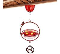 Mangeoire à oiseaux pour colibri | Plateau rond vintage pour animaux - Support de nourriture antirouille robuste pour patio, pelouse, jardin, fenêtre, balcon, terrasse, clôture