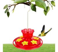 Mangeoire à oiseaux pour colibris - Mangeoire à nectar de colibri - 6 ports - Remplissage large - Décoration de jardin résistante aux fourmis pour attirer la faune