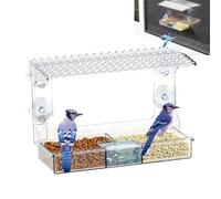 Mangeoire À Oiseaux pour Fenêtre,Abri Mangeoire Extérieur pour Oiseaux - Mangeoire À Ventouses Transparente pour Observer Les Oiseaux Décor Extérieur pour Jardin Et Balcon