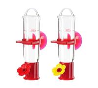 Mangeoire À Oiseaux pour Fenêtre - Anti-Fuite Plateau Transparent Suspendu | Lot De 2 Mangeoire À Colibris Petite Design Ports Fleuris,pour Extérieur Et Plein Air Maison Jardin Hiver Balcon