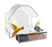 Mangeoire À Oiseaux pour Fenêtre | Équipée d'un Plateau Amovible Pratique - Mangeoire en Acrylique Transparent Résistante aux Intempéries | pour Observer la Faune Sauvage au Jardin sur Le