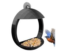 Mangeoire à oiseaux pour fenêtre - Mangeoire à oiseaux - Mangeoire à oiseaux montée | Fournitures d'oiseaux ouvertes imprimées en 3D avec ventouse puissante, pour terrasse, jardin, cour, observer les