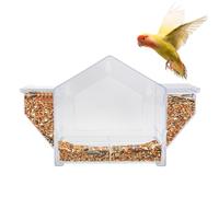 Mangeoire à oiseaux pour fenêtre - Mangeoire pour oiseaux pour l'extérieur - Fenêtre d'alimentation pour perroquet - Design spacieux - Pour perroquet de vue