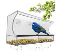 Mangeoire à oiseaux pour fenêtre - Nichoir à oiseaux en acrylique, avec ventouses puissantes, fenêtre transparente pour chats | pour enfants et adultes regardant l'extérieur, la cour, le balcon, la