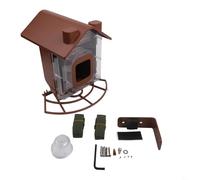 Mangeoire à oiseaux pour l'extérieur avec mécanisme dissuasif d'écureuils et caméra intégrée pour capturer le comportement naturel des oiseaux et grand espace de rangement