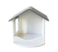 Mangeoire à oiseaux pour l'extérieur - Gamelle imperméable de style maison de campagne - Mangeoire à oiseaux couverte - Pour jardin, terrasse, arrière-cour, ami, grand-mère et