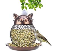 Mangeoire à Oiseaux pour l'extérieur Suspendu à l'extérieur, mangeoires à Oiseaux résistantes à l'écureuil à Cadre en métal Suspendu pour la décoration extérieure de Jardin, Forme Mignonne (style3)