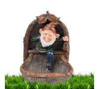 Mangeoire à oiseaux pour nain de jardin - Mangeoire à oiseaux nains | Barbe blanche - Ornements décoratifs de jardin - Mangeoire à oiseaux pour balcon, jardin, bateaux