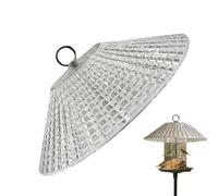 Mangeoire à oiseaux, protection antidérapante, 28 x 28 x 7 cm, protection contre la pluie avec design imperméable, bouclier d'oiseaux extérieur, accessoire d'alimentation avec barrière de sécurité
