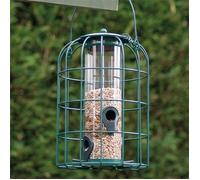 Mangeoire à oiseaux - Résistante aux écureuils - Métal - Vert - Extérieur - Petit oiseau