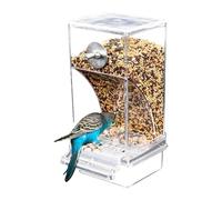 Mangeoire à oiseaux sans désordre | Récipient automatique pour graines | Mangeoire à oiseaux | Mangeoires pour perroquets en acrylique transparent | Mangeoire pour perroquet | Récipient transparent
