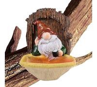 Mangeoire à oiseaux sauvages, mangeoire à oiseaux de jardin - Mangeoire à oiseaux sauvages en résine - Mangeoire à oiseaux à l'épreuve des écureuils, mangeoire à colibri gnome