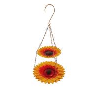 Mangeoire À Oiseaux Sauvages Suspendue, Mangeoire À Oiseaux Double Couche pour Jardin Extérieur, Plateau À Céréales Et À Noix, MangeoireÀ Abeilles Et À Papillons, Bol De Bain pour OiseauxEn Fer Vint