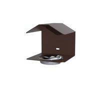 Mangeoire à Oiseaux Sirocco Louis Moulin - Métal Fer Vieilli Robuste - Cabane Suspendue ou Murale - Gamelle INOX Amovible - Résistante au Gel et UV - Accroche Boule de Graisse - 16x15x14 cm