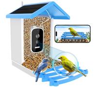 Mangeoire à oiseaux solaire avec caméra - Nichoir d'extérieur intelligent pour la surveillance de la faune dans le jardin, design écologique, parfait pour les amateurs d'oiseaux et les amateurs de