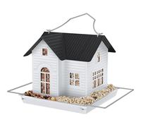 Mangeoire à oiseaux solaire avec éclairage, nichoir suspendu en métal pour jardin, décoration extérieure et cadeau unique