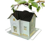 Mangeoire à Oiseaux Solaire | Mangeoire Extérieure avec Dispensateur de,Distributeur de Suspendu pour Terrasse et Balcon - Grande Capacité pour Perruches
