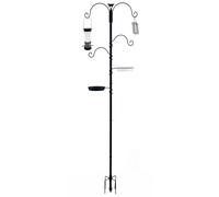 Mangeoire à oiseaux - Station d'alimentation pour oiseaux | Mangeoire multifonction pour oiseaux de jardin pour l'extérieur | Art en fer métallique résistant aux intempéries, solution anti-fuite pour