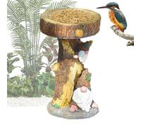 Mangeoire à oiseaux, statue d'arbre en résine | Bol de mangeoires drôles pour en plein air,Figurines de pelouse décorative réutilisables, art de résine de patio pour la maison, ferme, hôtel