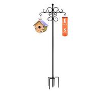 Mangeoire à oiseaux - Support de mangeoire pour oiseaux sauvages - Station d'observation des oiseaux portable en acier inoxydable pour jardin, cour, pelouse, terrasse, extérieur, porte-cloche à