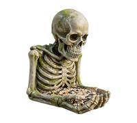 Mangeoire à oiseaux | Support étanche en résine motif tête de mort, mangeoires à oiseaux pour l'extérieur à suspendre, pour pelouse, patio, jardin, jardin, balcon, terrasse, porche, terrasse