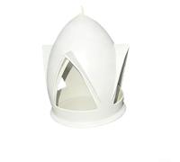 Mangeoire à oiseaux sur le thème de la fusée pour une utilisation en extérieur dans le jardin ou le balcon pour encourager les visites répétées des espèces d'oiseaux locales (blanc)