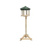 vidaXL Mangeoire à oiseaux sur pied Bois de sapin 33x106 cm Vert G
