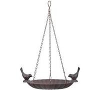 Esschert Design – Bain d’oiseaux à suspendre Fallen Fruits Ltd – avec 2 oiseaux – Marron