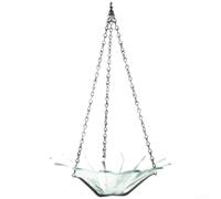Mangeoire à oiseaux suspendue avec motif marguerite pour extérieur, jardin, terrasse, balcon, construction transparente pour observation des oiseaux toute l'année (couleur transparente)