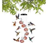 Mangeoire à oiseaux suspendue Charmant carillon éolien Mangeoire à colibris Etanche aux fourmis et abeilles Décor de jardin pour l'extérieur
