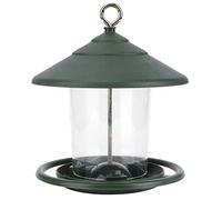 Mangeoire à Oiseaux Suspendue d'extérieur, Grands Plateaux à graines, habitats circulaires, Outil d'alimentation pour Oiseaux, Fournitures de Jardin, Plastique 19 x 16,5 x 16,5