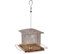 Mangeoire à Oiseaux Suspendue en métal Lourd à l'épreuve des écureuils, mangeoire décorative de Patio de Jardin en Fer forgé Bol à Oiseaux