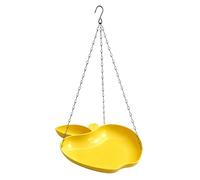 Mangeoire à oiseaux suspendue et bain d'oiseaux | Plateau d'alimentation suspendu en plein air PP 22 x 22 x 3 cm Use Food Bowl & Bathing Dish For Parrots Wild Birds Decoration Garden | Durable