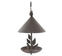 Mangeoire à Oiseaux Suspendue Extérieure, Fer Métal, Style Rétro | Toit Dôme, Remplissage Rapide, pour Branches, Patio et Fenêtre, Déco Jardin pour Oiseaux Sauvages