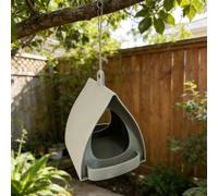 Mangeoire à oiseaux suspendue fabriquée à partir de forPLA pour une performance fiable dans différents environnements météorologiques, y compris la pluie, le soleil et le vent (marron)