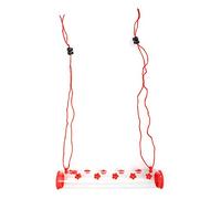 Mangeoire à Oiseaux Suspendue Horizontale de 30 cm pour colibris |Tube Transparent avec 6 Ports de Fleurs pour Une Alimentation Facile côte à côte |Cordes réglables pour Suspendre