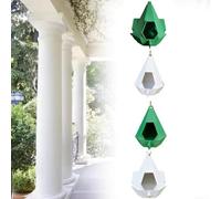 Mangeoire à oiseaux suspendue pour utilisation extérieure dans le jardin, soutenant la diversité des oiseaux grâce à un espacement réfléchi des ports d'alimentation (B - Vert)