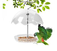 Mangeoire à oiseaux suspendue - Station décorative au design ouvert, mangeoire transparente pour balcon de jardin extérieur, bac à résistant à la pluie | Attire les moineaux, les oiseaux bleus