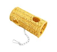 Mangeoire à oiseaux suspendue tissée avec trous, accessoire de chambre d'oiseaux, tunnel décoratif pour perruches, cacatoès, pinsons, inséparables, colibri, oiseaux sauvages, jardin en plein air