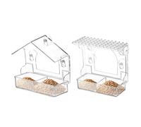 Mangeoire à oiseaux transparente pour fenêtre | Abri à oiseaux imperméable en acrylique, mangeoires transparentes de fenêtre avec ventouses fortes,Pour personnes âgées et observation dans le jardin