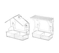 Mangeoire à oiseaux transparente pour fenêtre - Maisonnette étanche | Mangeoires transparentes de fenêtre avec Ventouses fortes | Pour les personnes âgées Observation Fringuelli Extérieur Jardin