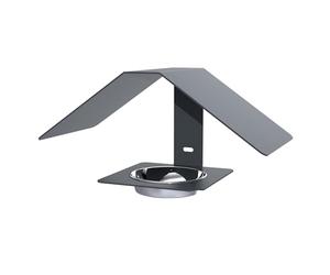 Mangeoire à Oiseaux Zéphyr Louis Moulin - Métal Anthracite Robuste - Suspendue ou Murale - Design Moderne - Gamelle INOX Amovible - Résistante au Gel et UV - 31x16x14,5 cm
